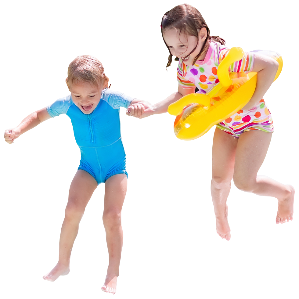 Parrots-Landing-Swimming-Pools-boy-and-girl-jumping-into-pool